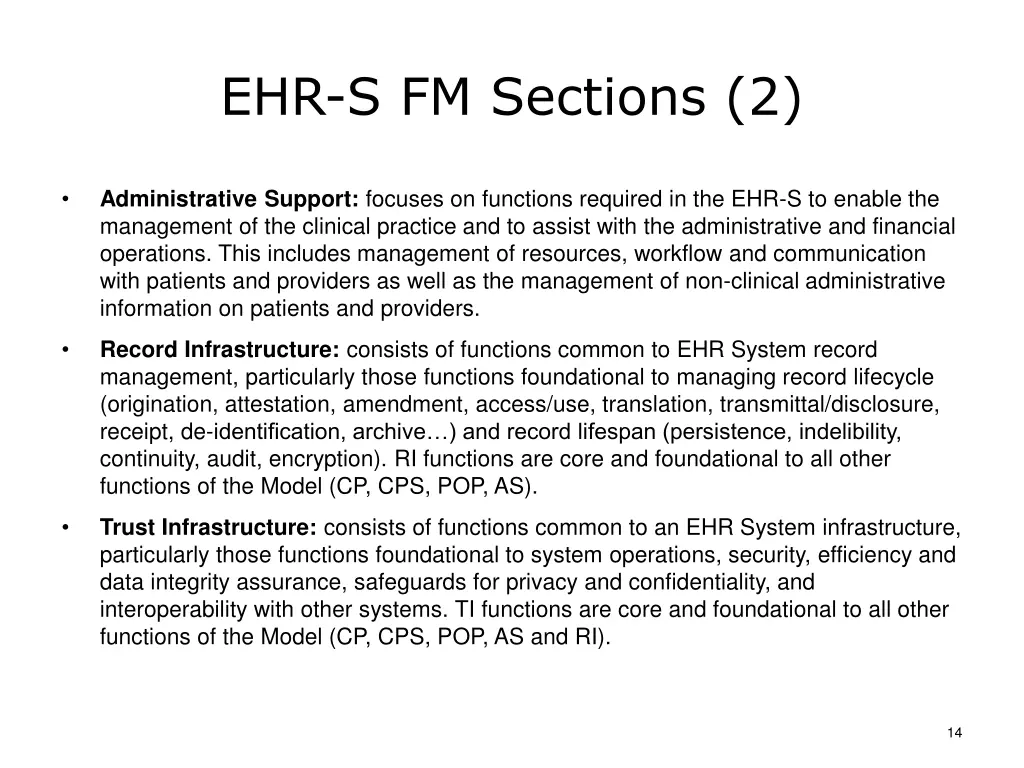 ehr s fm sections 2
