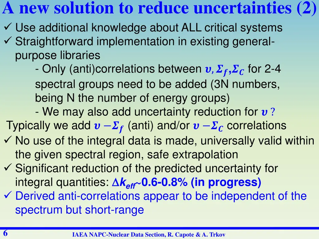 a new solution to reduce uncertainties 2