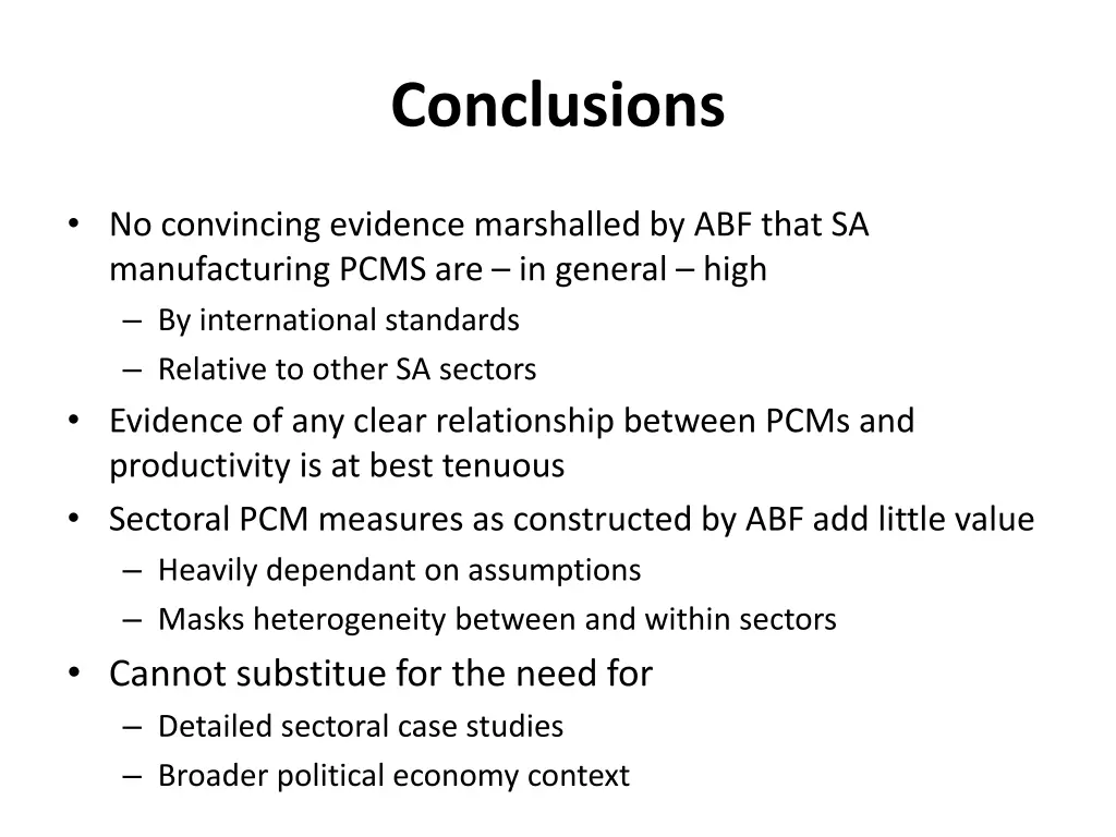 conclusions