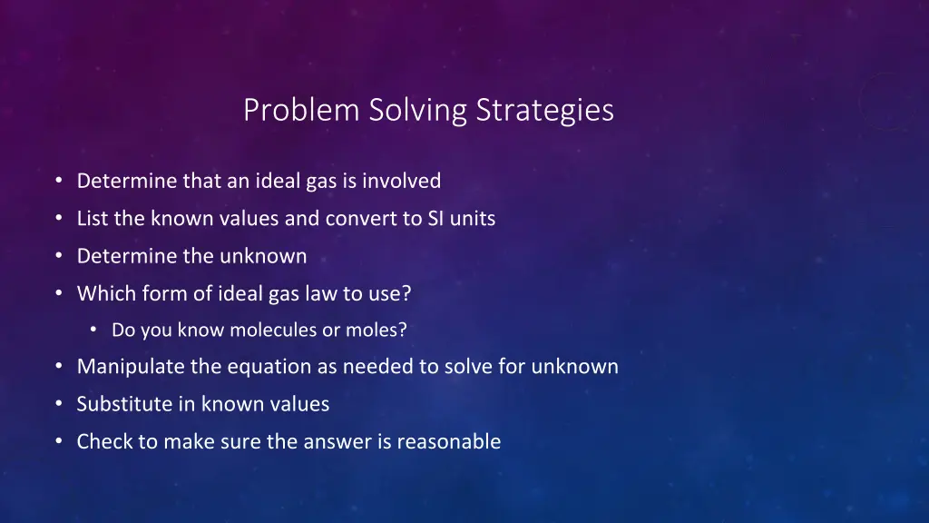 problem solving strategies