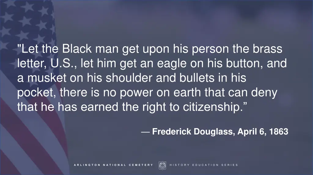 let the black man get upon his person the brass