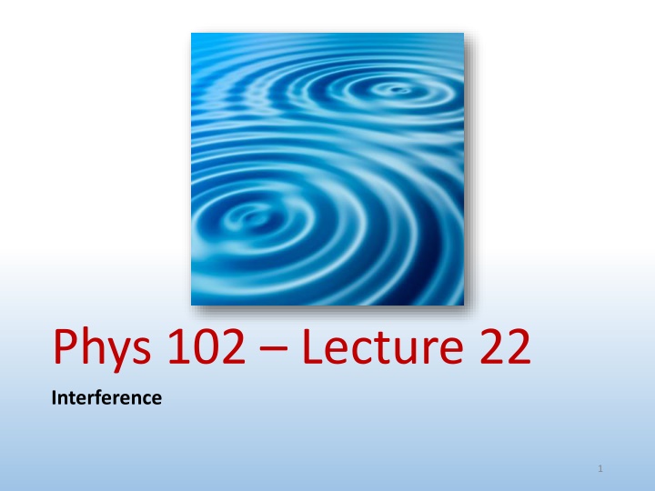 phys 102 lecture 22 interference