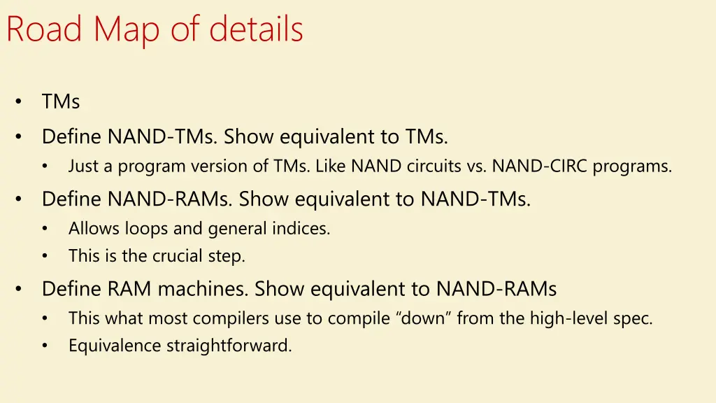 road map of details