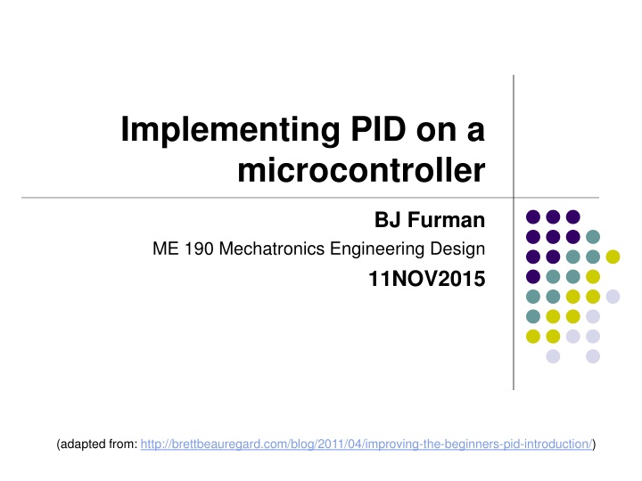 implementing pid on a microcontroller