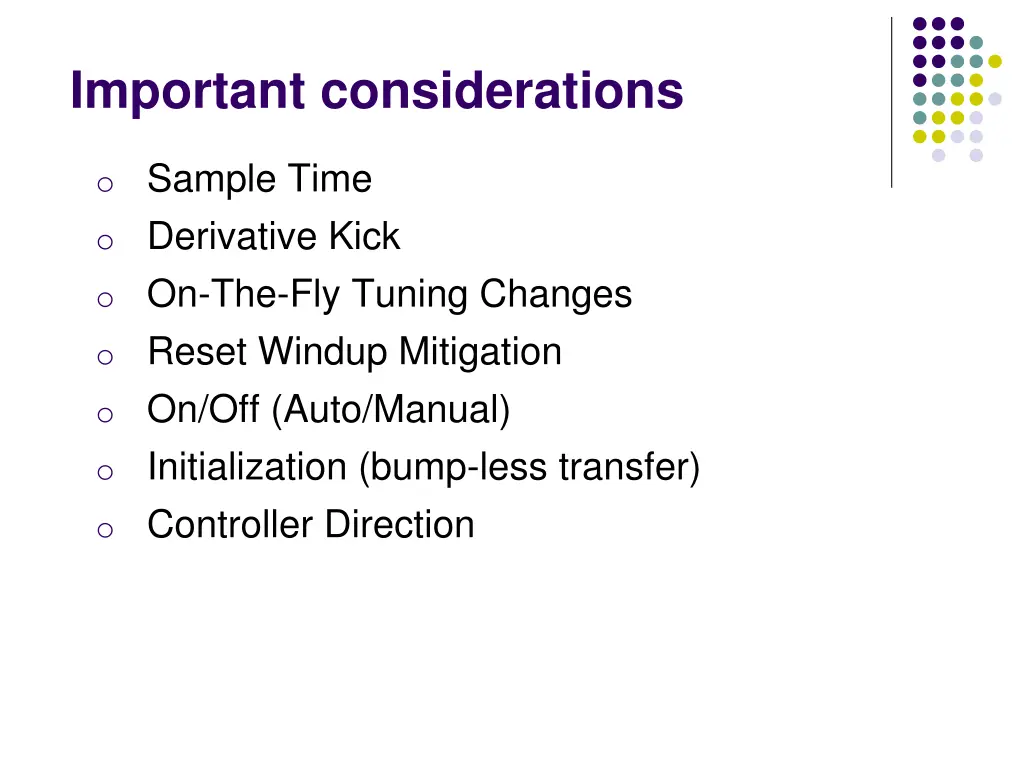 important considerations