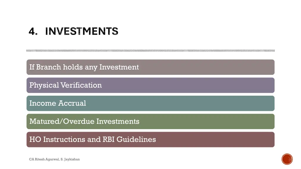 4 investments