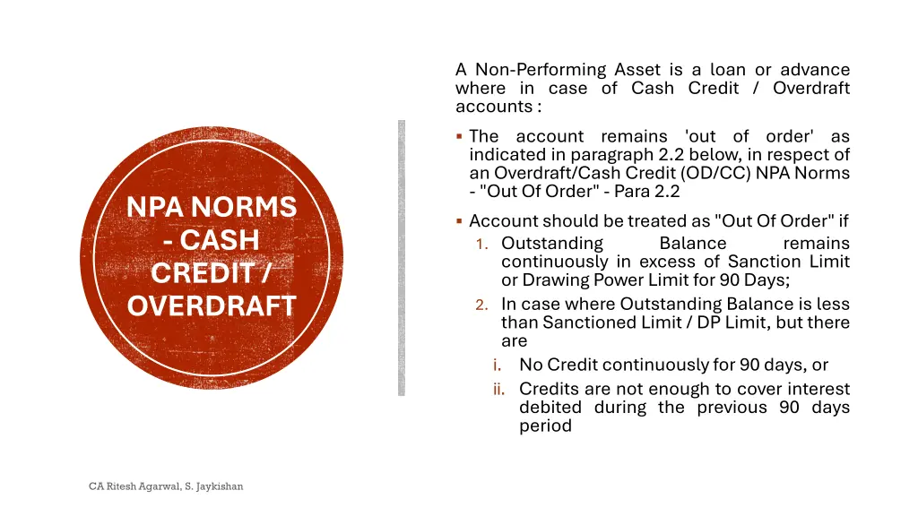 a non performing asset is a loan or advance where