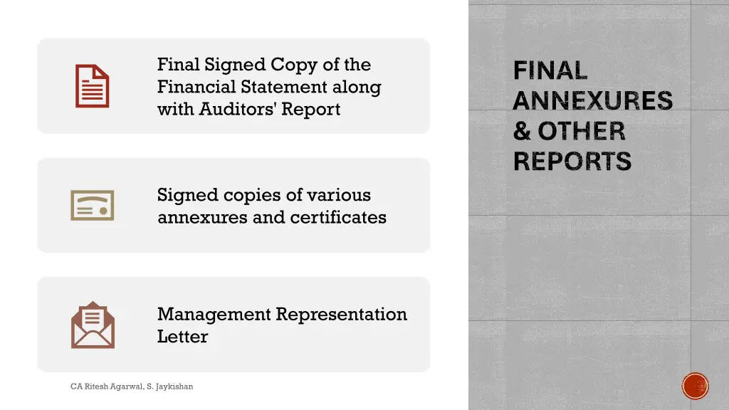 final signed copy of the financial statement
