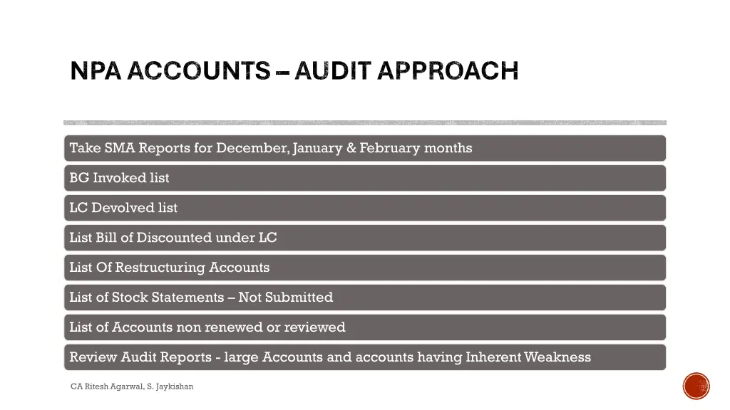 npa accounts audit approach 1