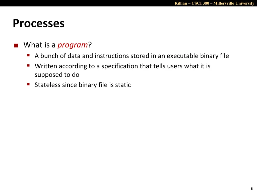 killian csci 380 millersville university 5