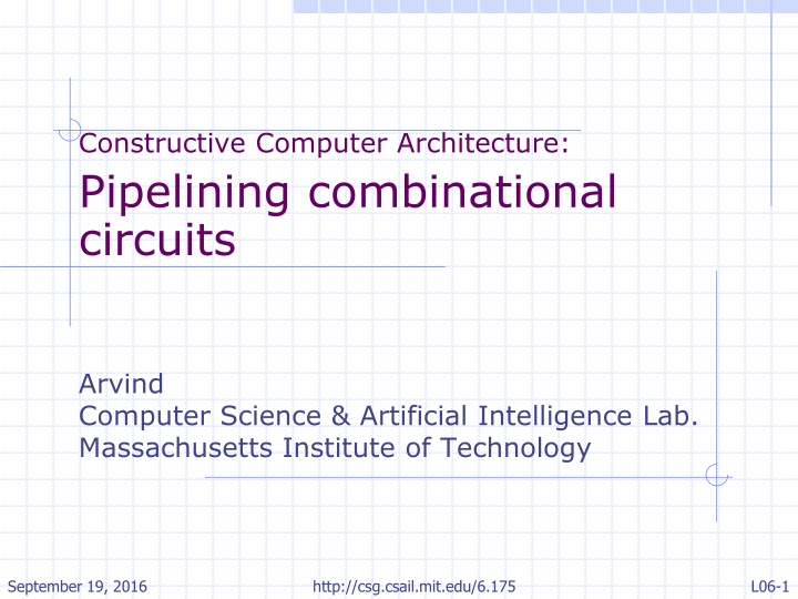 constructive computer architecture pipelining