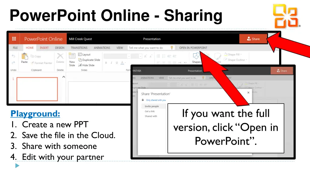 powerpoint online sharing