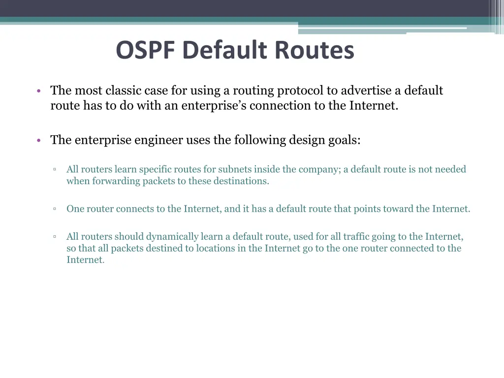 ospf default routes