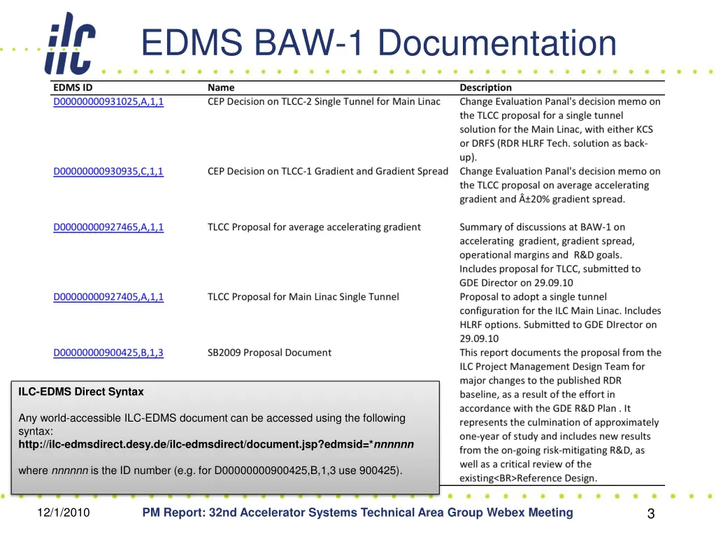edms baw 1 documentation