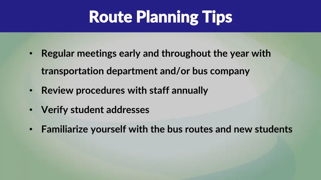 route planning tips route planning tips