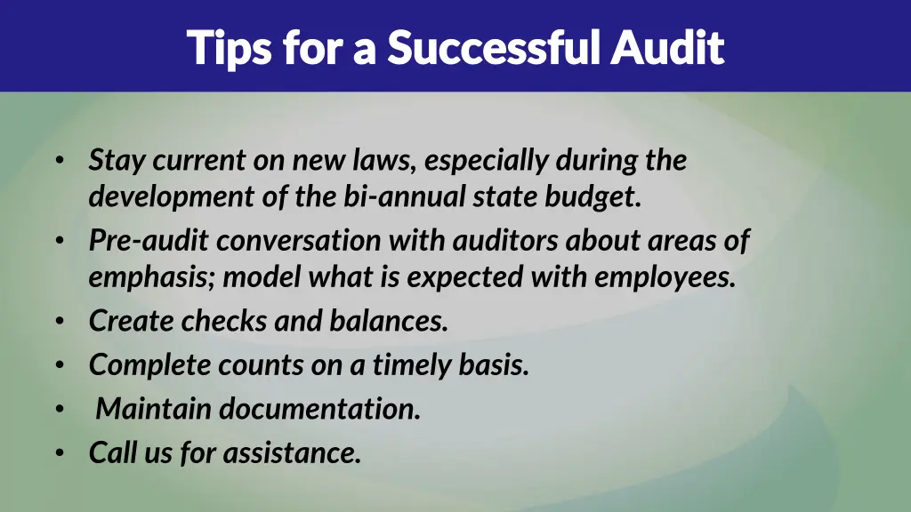 tips for a successful audit tips for a successful