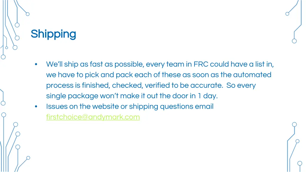shipping shipping