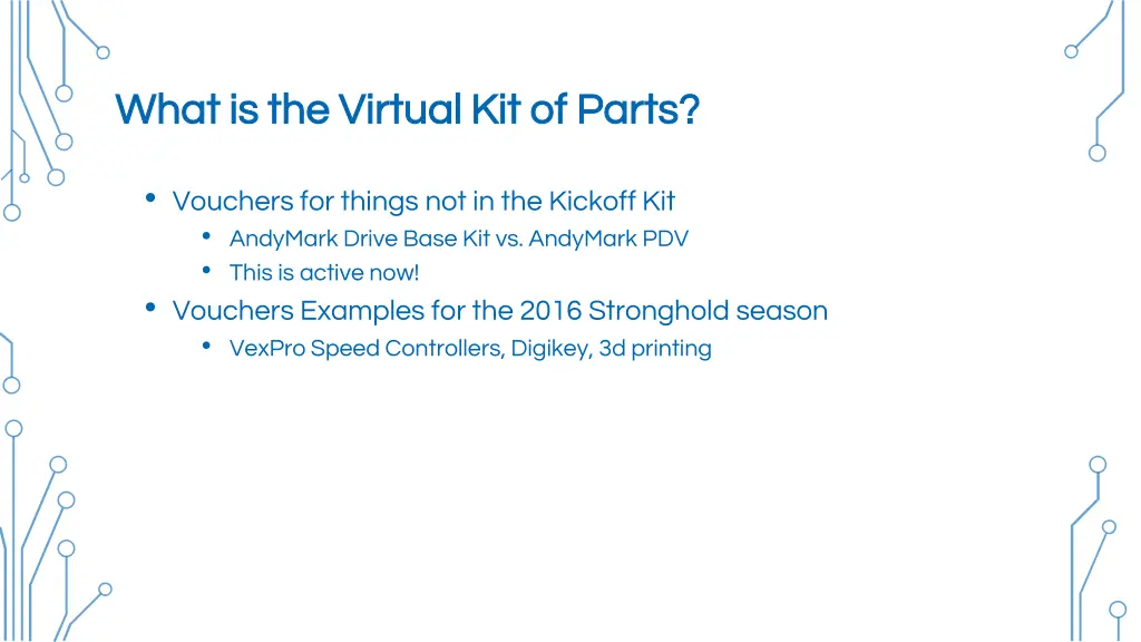 what is the virtual kit of parts what