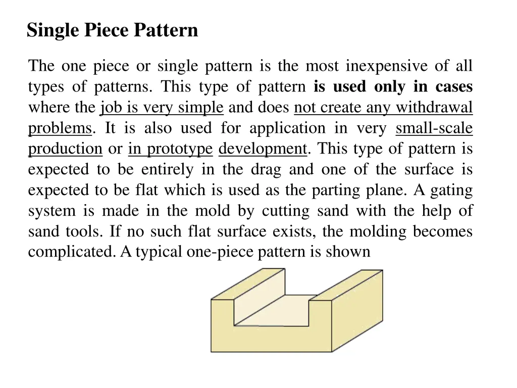 single piece pattern
