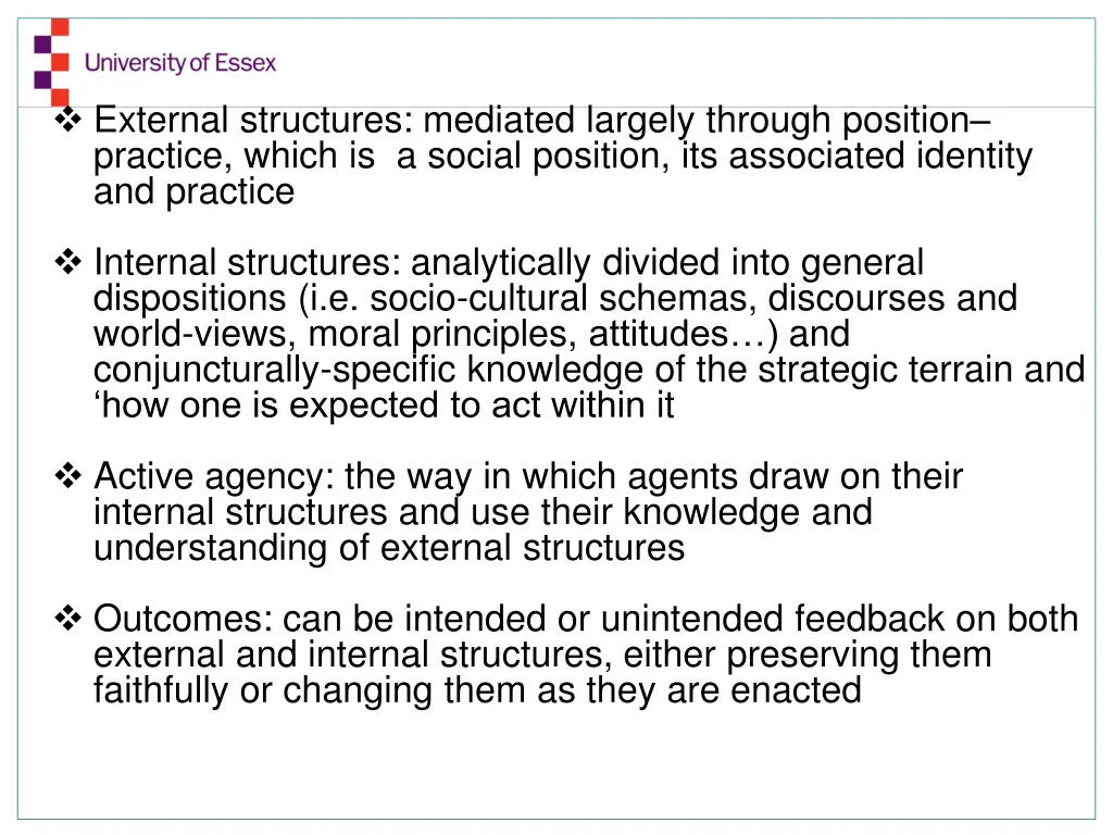 external structures mediated largely through