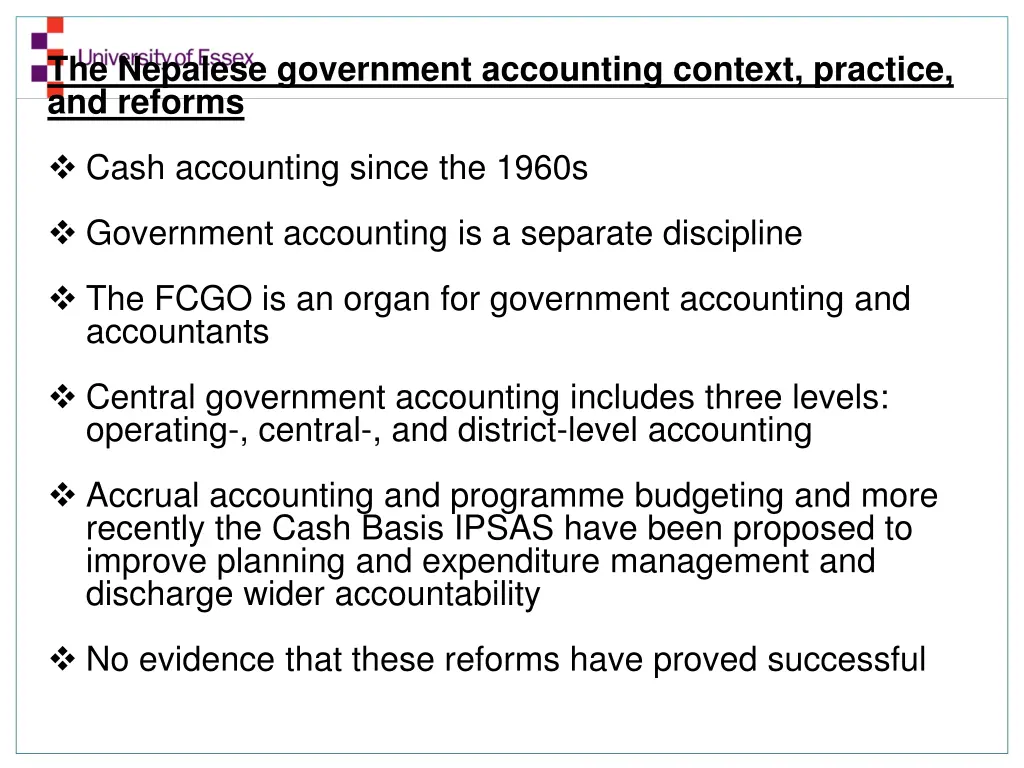 the nepalese government accounting context