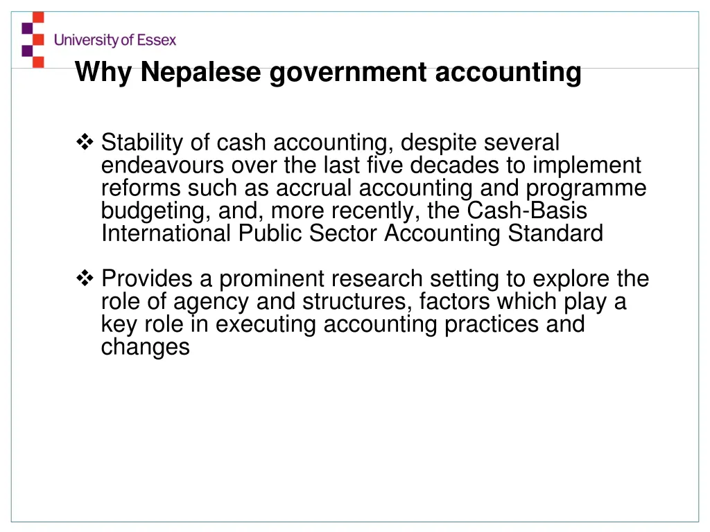 why nepalese government accounting