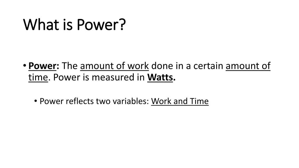 what is power what is power