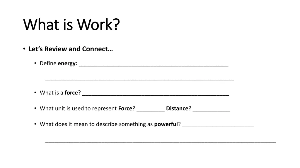 what is work what is work