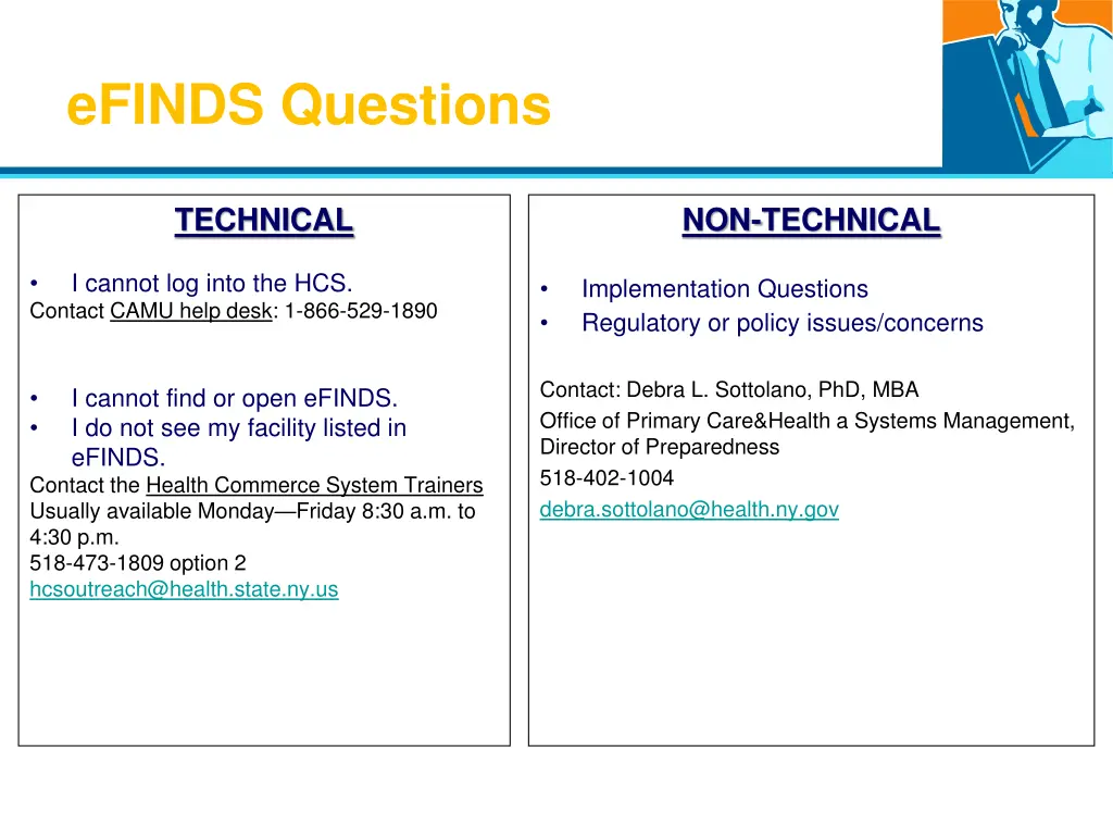 efinds questions 1