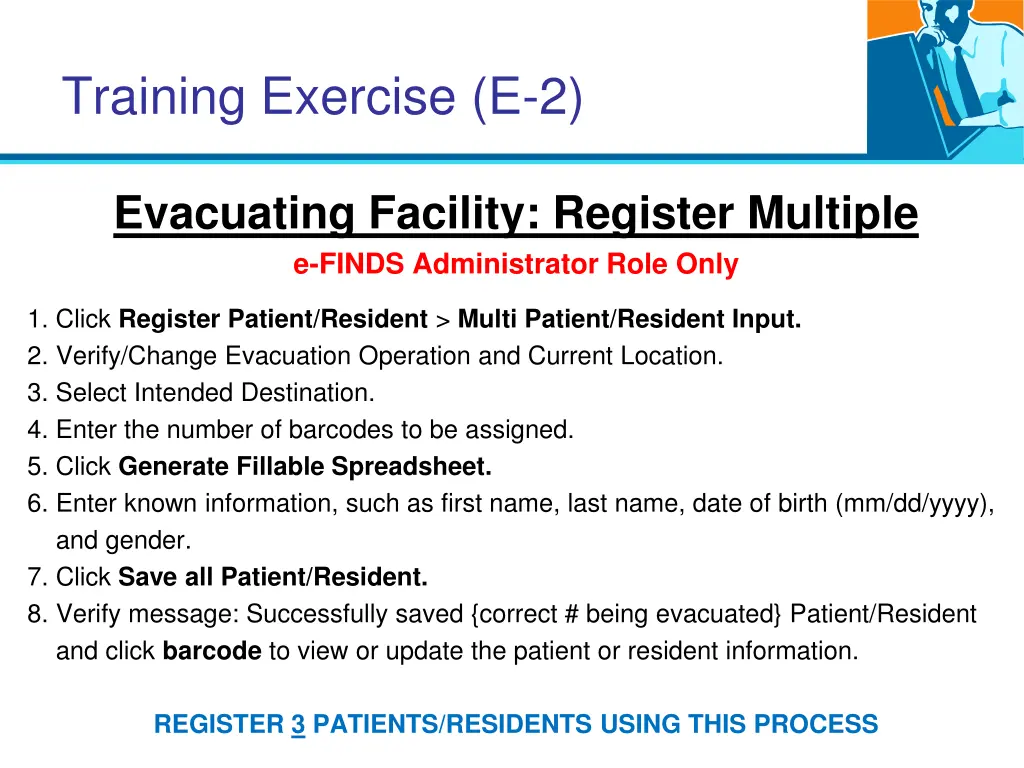 training exercise e 2
