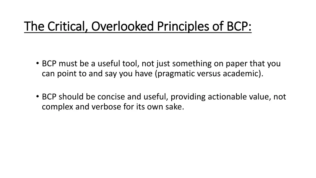 the critical overlooked principles 1