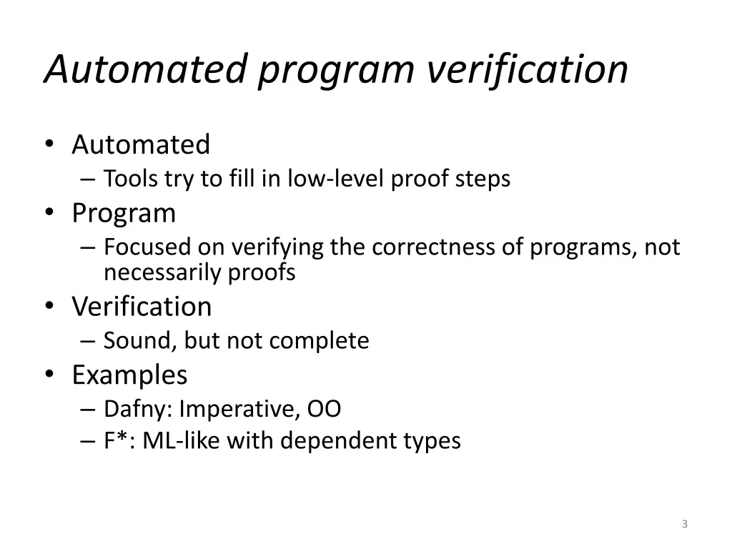 automated program verification
