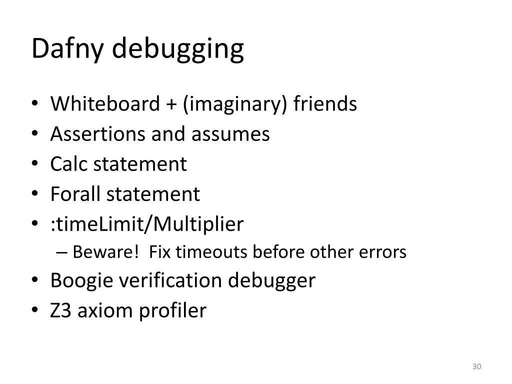 dafny debugging