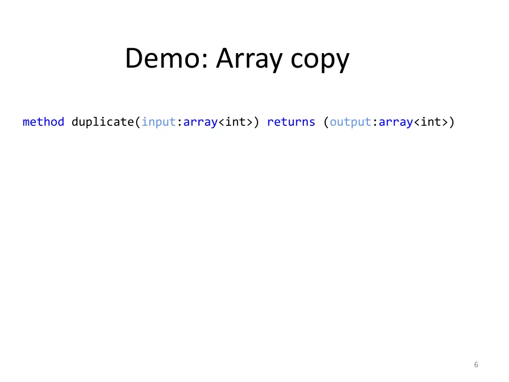 demo array copy