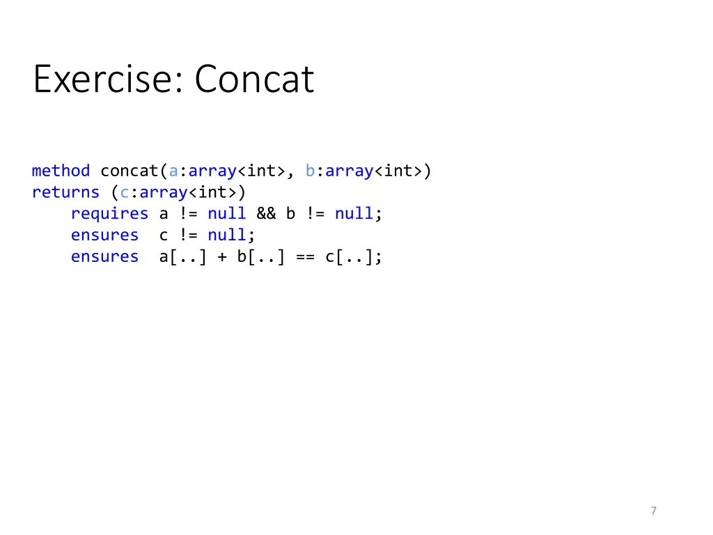 exercise concat