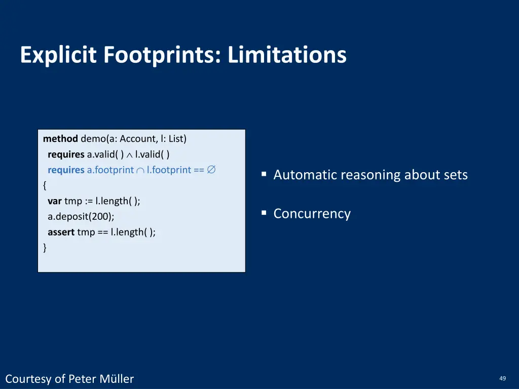 explicit footprints limitations