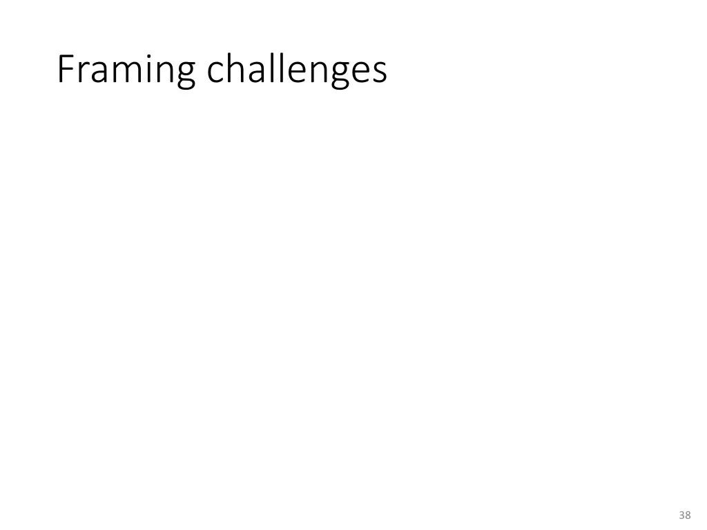 framing challenges
