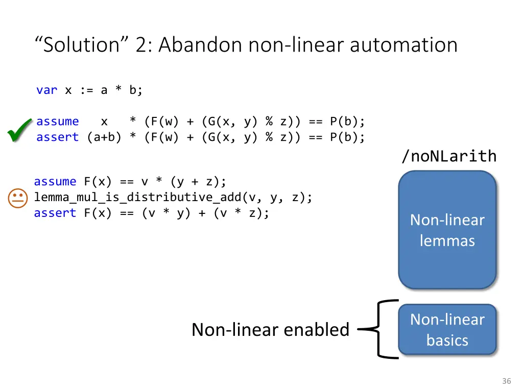 solution 2 abandon non linear automation 1