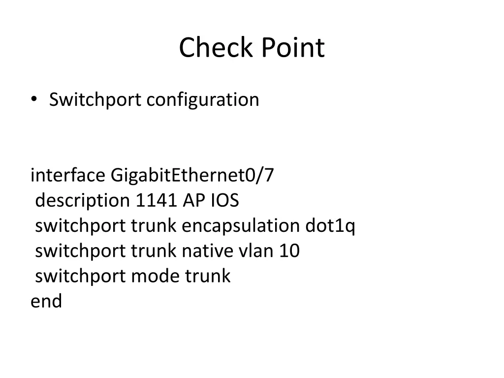 check point
