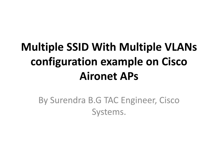 multiple ssid with multiple vlans configuration