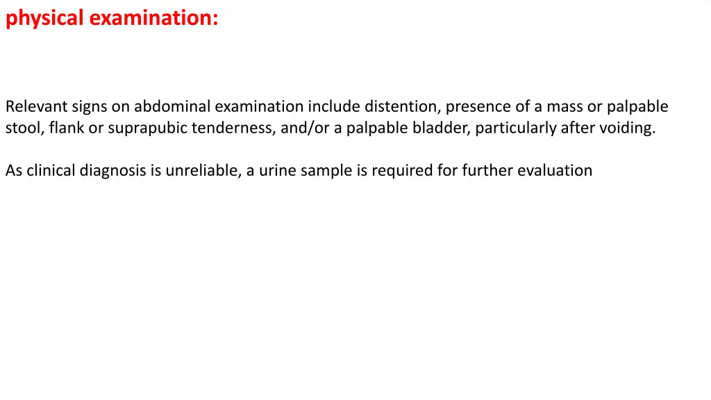 physical examination