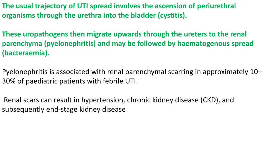 the usual trajectory of uti spread involves