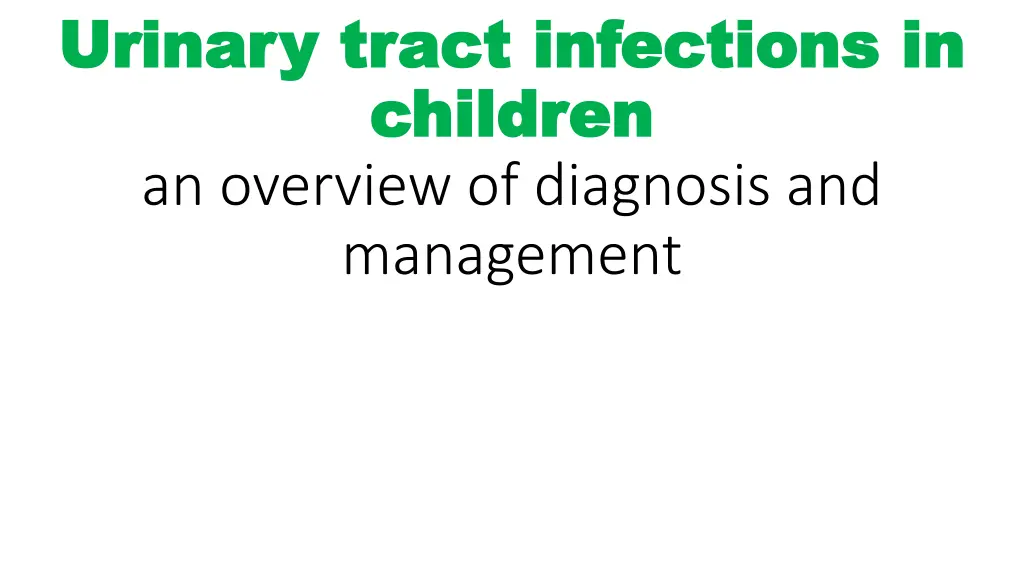 urinary tract infections in urinary tract