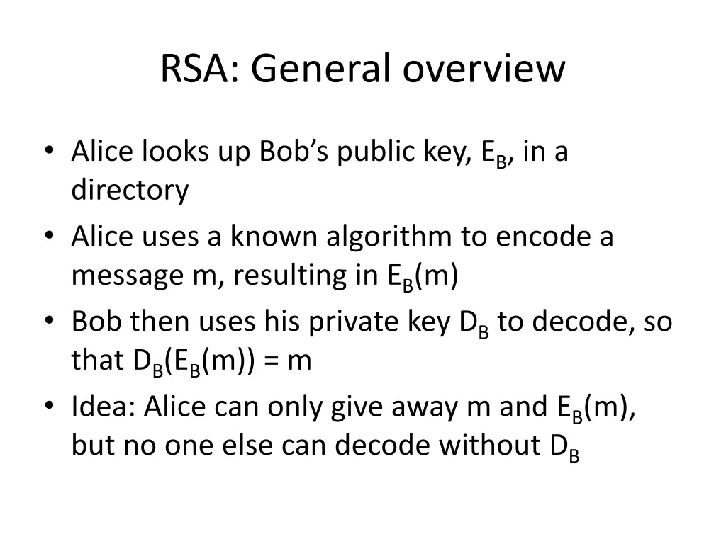 rsa general overview