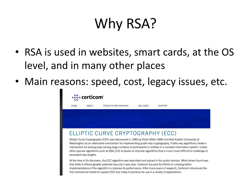 why rsa