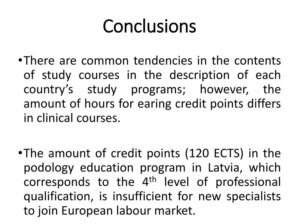 c conclusions onclusions