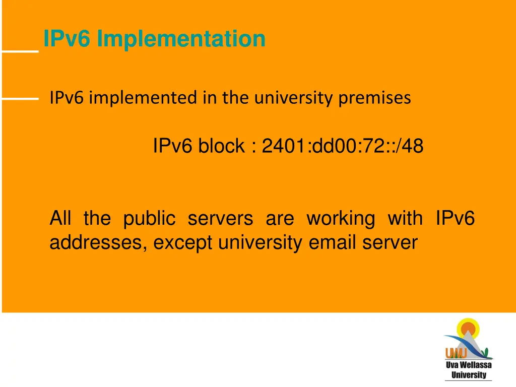 ipv6 implementation