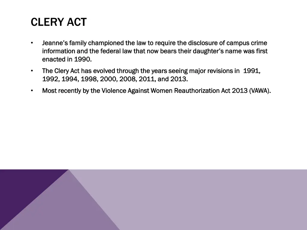 clery act