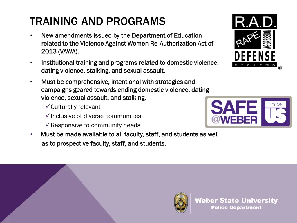 training and programs