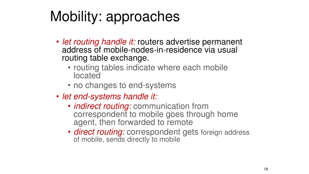 mobility approaches